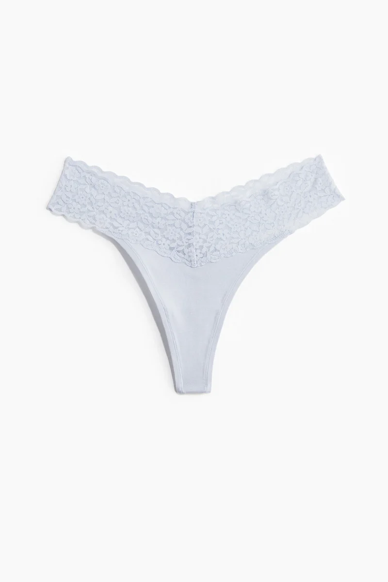 اتش اند ام سراويل داخلية دانتيل بنمط ثونغ - عبوة من 10 قطع